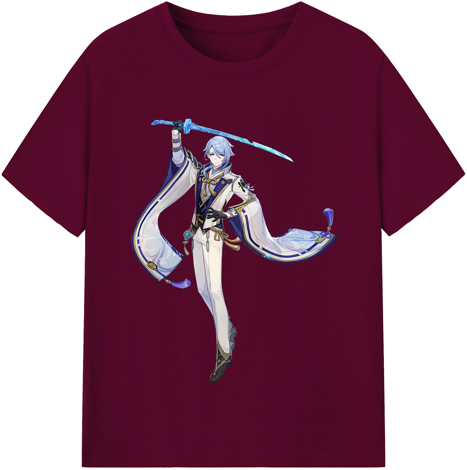 げんし神 神里綾人 かみさとあやと genshin Kamisato Ayato レディースカジュアルプリントTシャツ（綿100％）